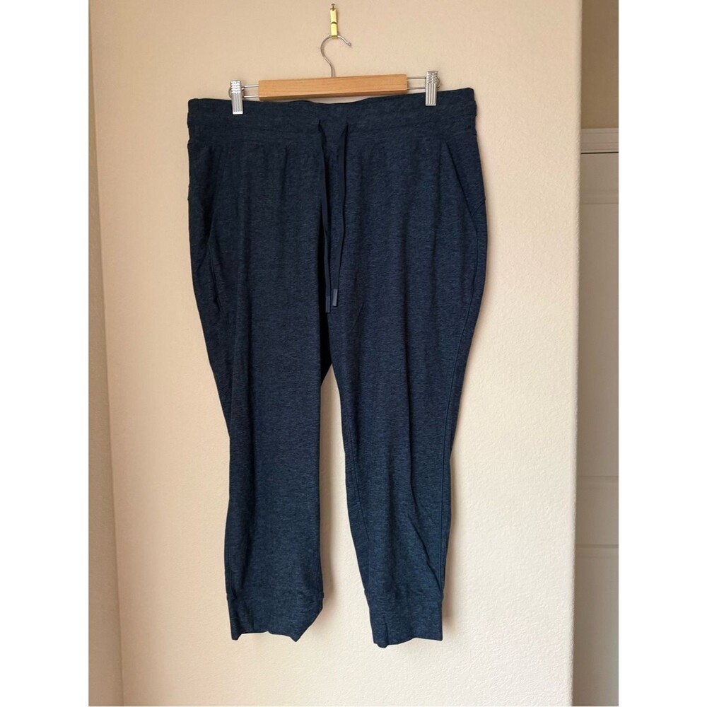 Lululemon Ready to Rulu Jogger Crop Heathered True Navy / Black Size 14